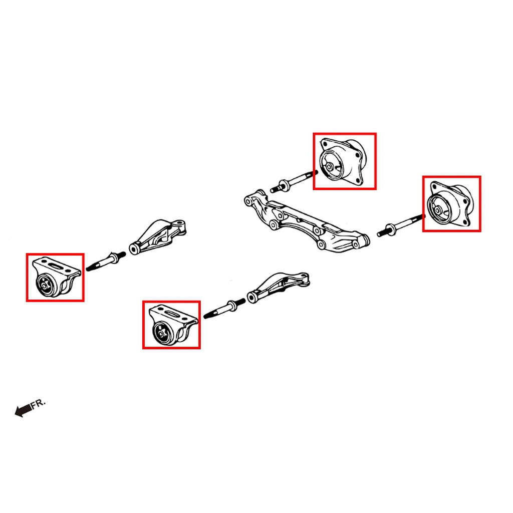 HARDRACE 7128 DIFF MOUNT HARDEND RUBBER 4PCS/SET HONDA S2000 Photo-1 