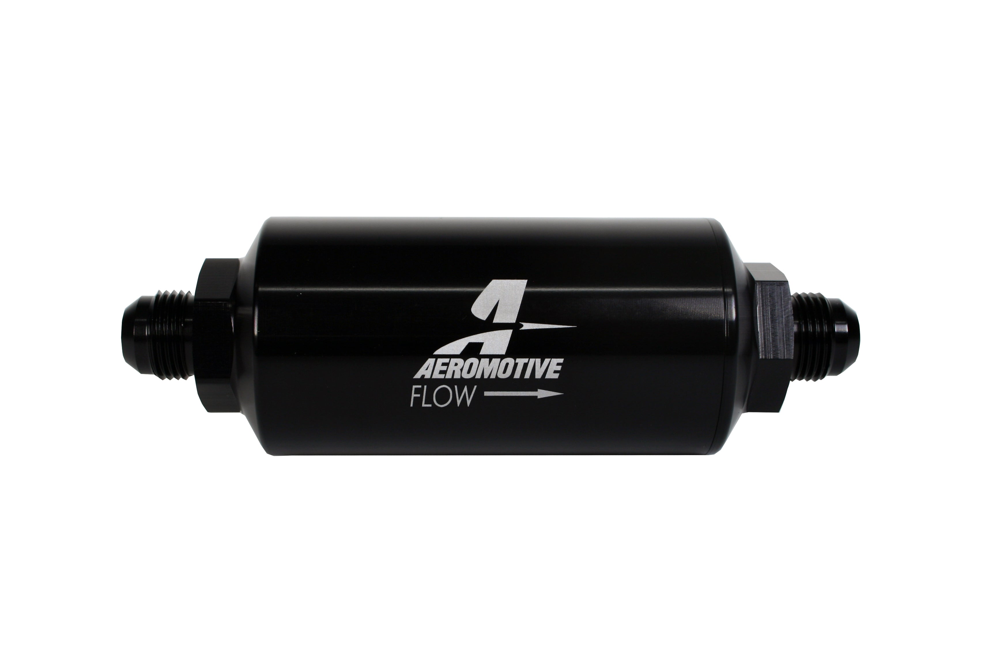 AEROMOTIVE 12378 40-Micron Stainless Steel Filter Element, black anodize finish, AN-08 Male Photo-1 