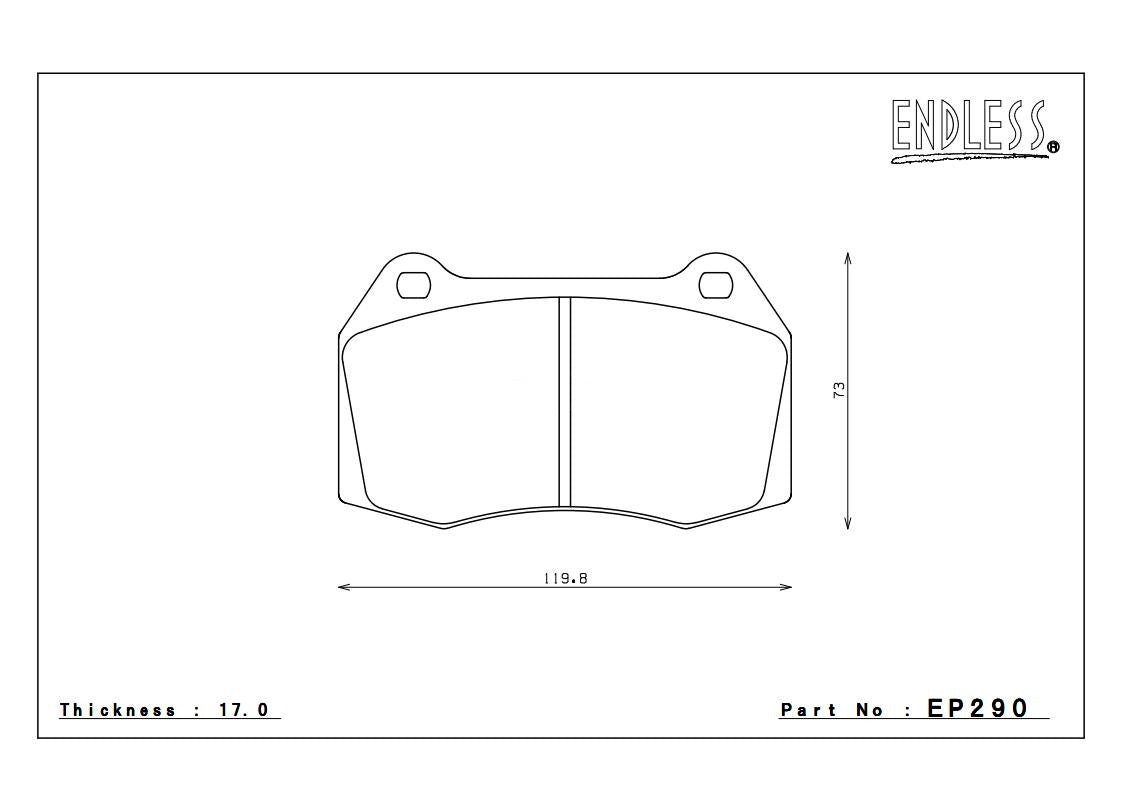 ENDLESS EP290MX72PL (EP400) Front brake pads NISSAN SKYLINE R32 V-Spec/R33/R34 ALL Photo-0 