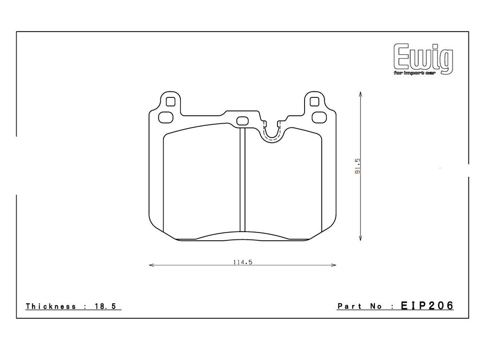 ENDLESS EIP206TRZ-S Front brake pads BMW F20, F30 (M-Perf.), F80M3, F82 M4 Photo-0 