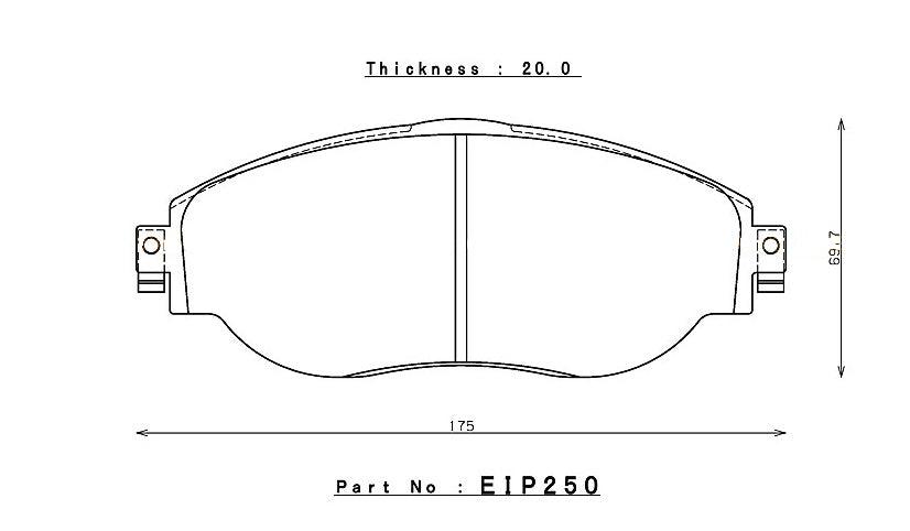 ENDLESS EIP250S89F Front brake pads VW Golf VII GTI Photo-0 