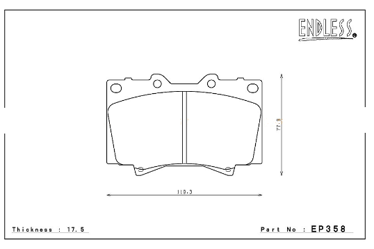 ENDLESS EP358S91F Front brake pads TOYOTA LAND CRUISER 100 HDJ101K/UZJ100W Photo-0 