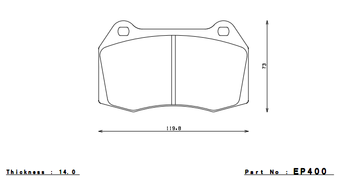 ENDLESS EP400S89F Front brake pads ACURA RSX (02-05)/NISSAN 350Z (03-07) Photo-0 