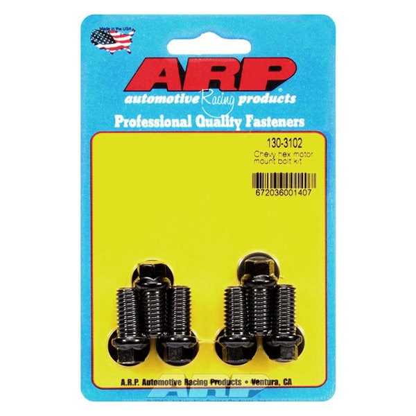 ARP 130-3102 Motor Mount Bolt Kit for Chevrolet V6 & V8 mount to block. hex Photo-0 