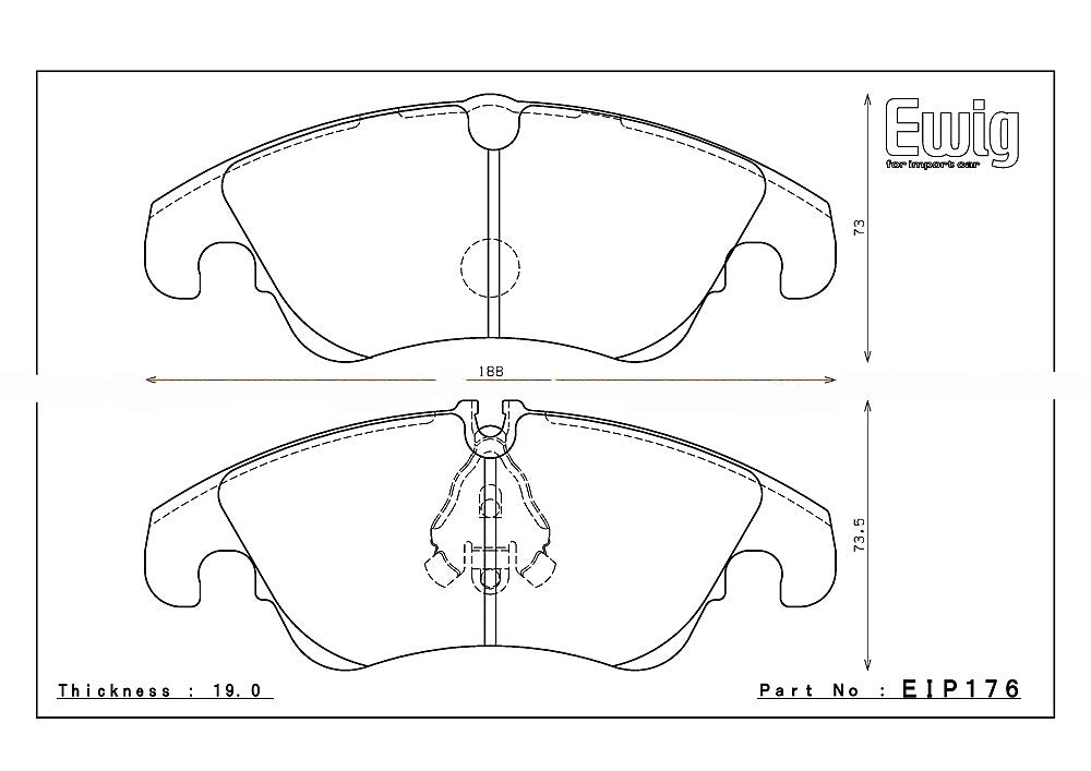 ENDLESS EIP176MA45B Front brake pads AUDI A4/S4 (B8)/S5 (B8) Photo-0 