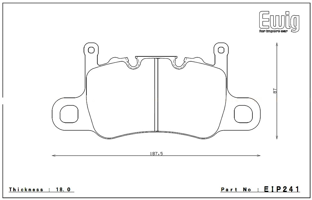 ENDLESS EIP241S91F Rear brake pads PORSCHE 991 GT3/Cayman GT4 Photo-0 
