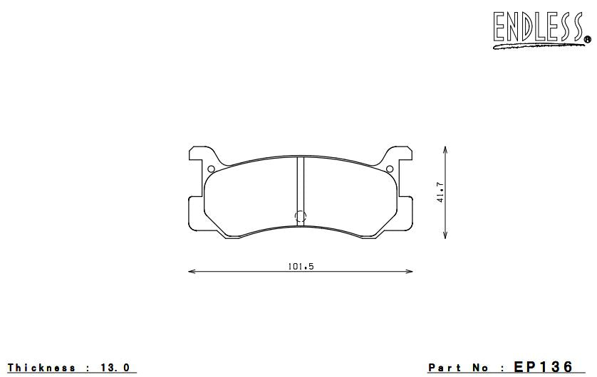 ENDLESS EP136SSY Rear brake pads MAZDA Familia/MAZDA 323 Photo-0 