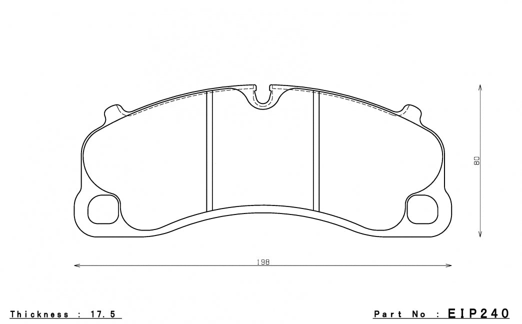 ENDLESS EIP240ME20 Front brake pads PORSCHE 991 GT3/Cayman GT4 (cast iron) Photo-0 