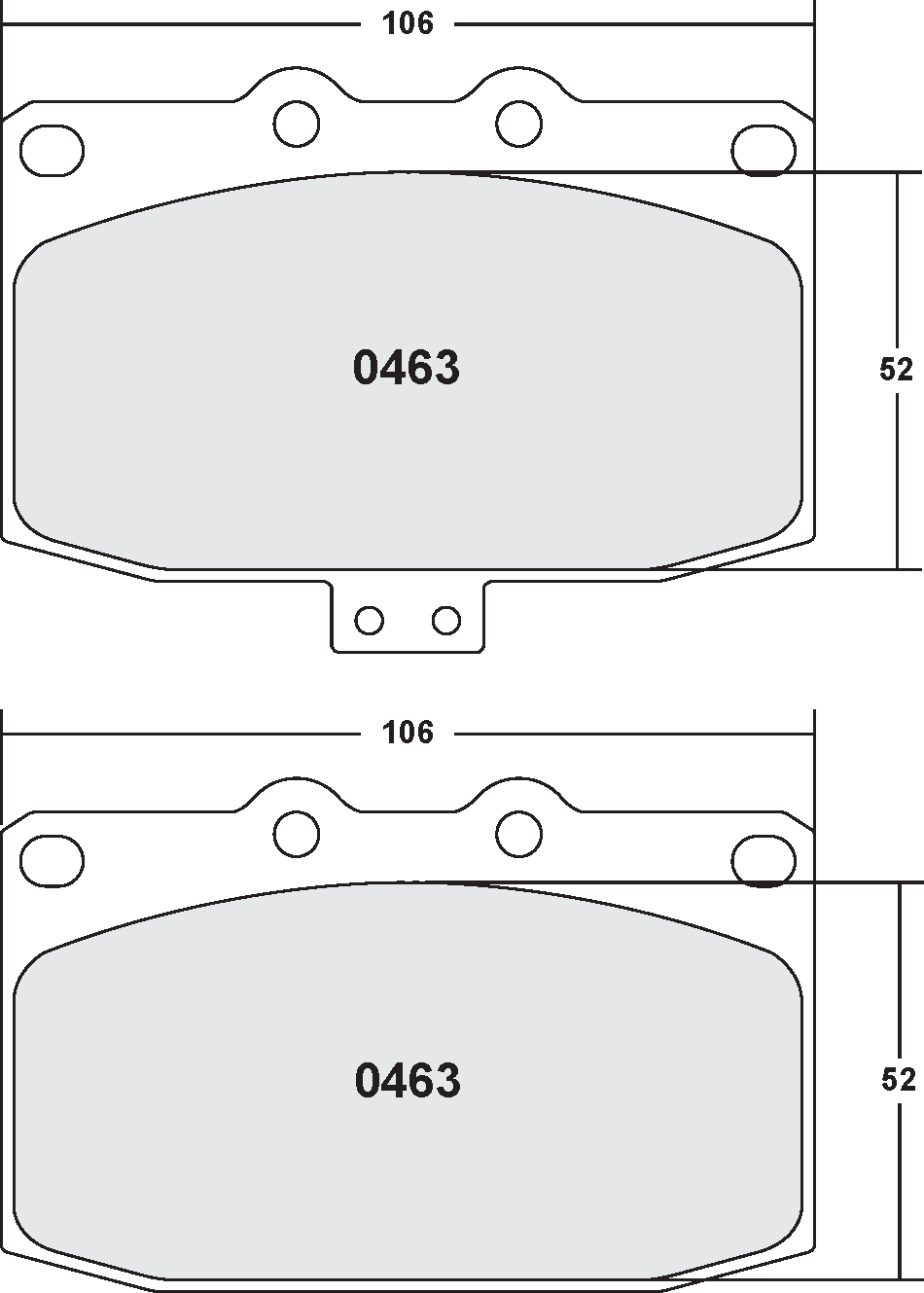 PFC 0463.97.15.44 Brake pads RACE 97 CMPD 15MM front MAZDA RX7 Photo-0 