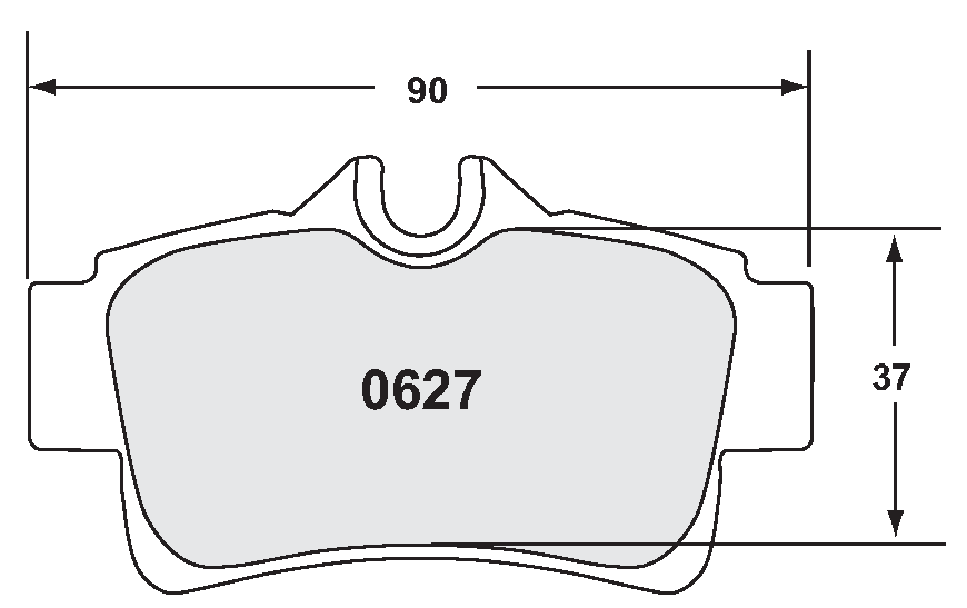 PFC 0627.97.15.44 Rear Brake Pads for Mustang Cobra 1995-2004 (97 Compound, 15 mm) Photo-0 