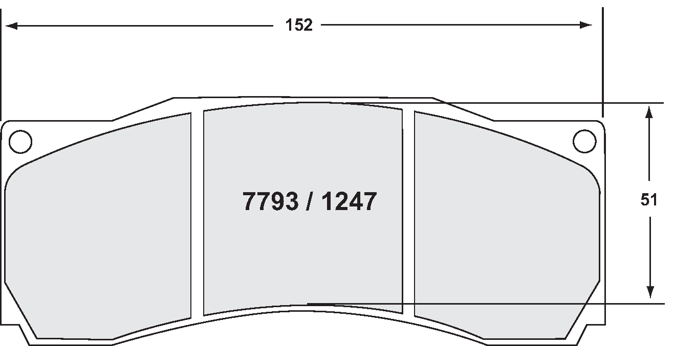 PFC 1247.10 Brake pads Z-RATED 17mm for AP-RACING CP5555/CP3894, JBT CB6P, STOPTECH ST60 Photo-0 