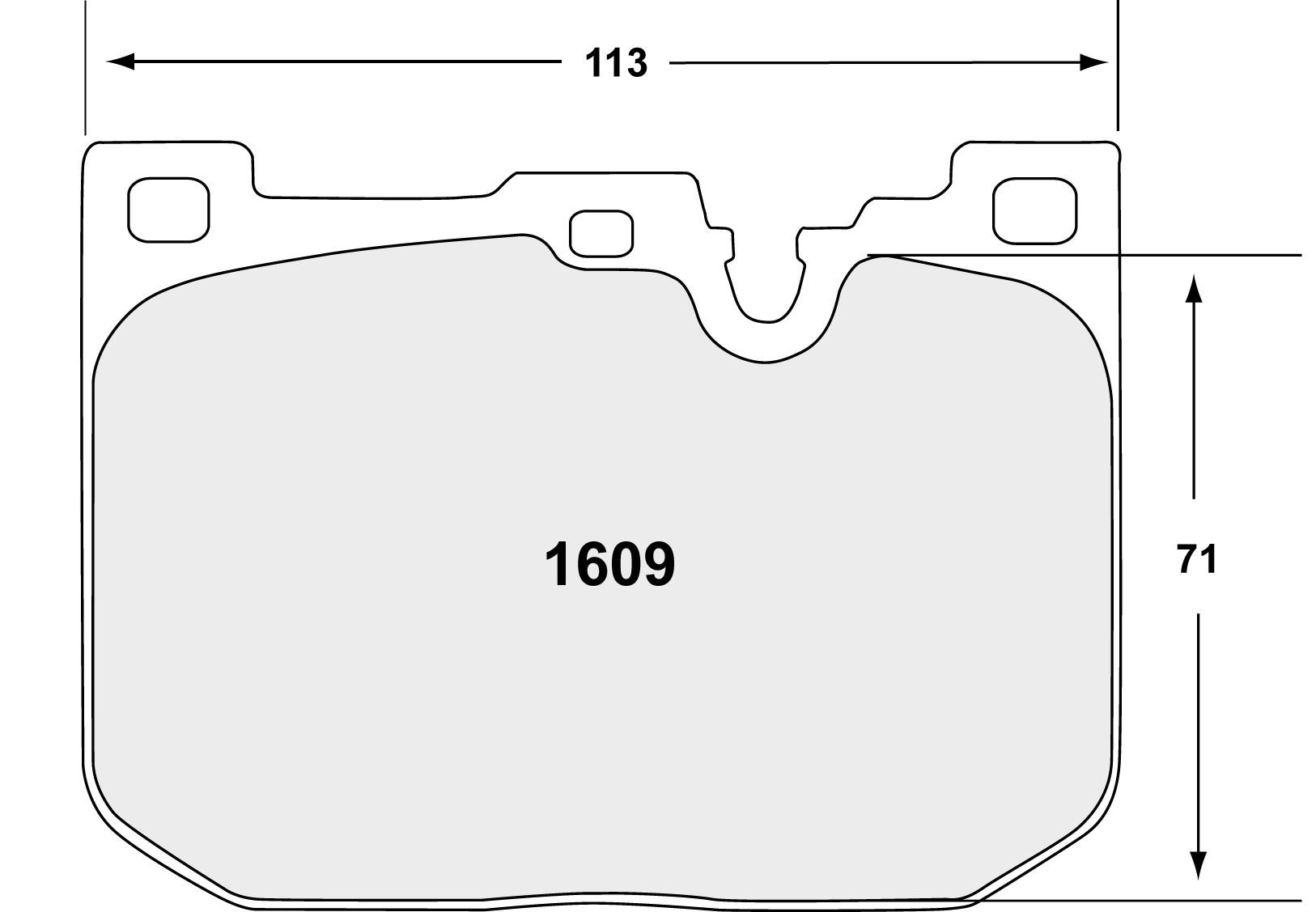 PFC 1609.11.17.44 Front Brake Pads for BMW M2 (F87) / M3 (F80) / M4 (F82/F83) Brembo Blue Caliper ( 11 Compound, 17 mm) Photo-0 