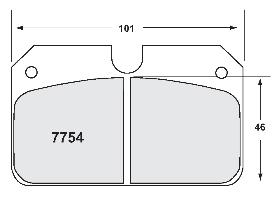 PFC 7754.01.16.44 Brake pads RACE 01 CMPD 16MM 4-piston Wilwood billet narrow Dynalite Photo-0 