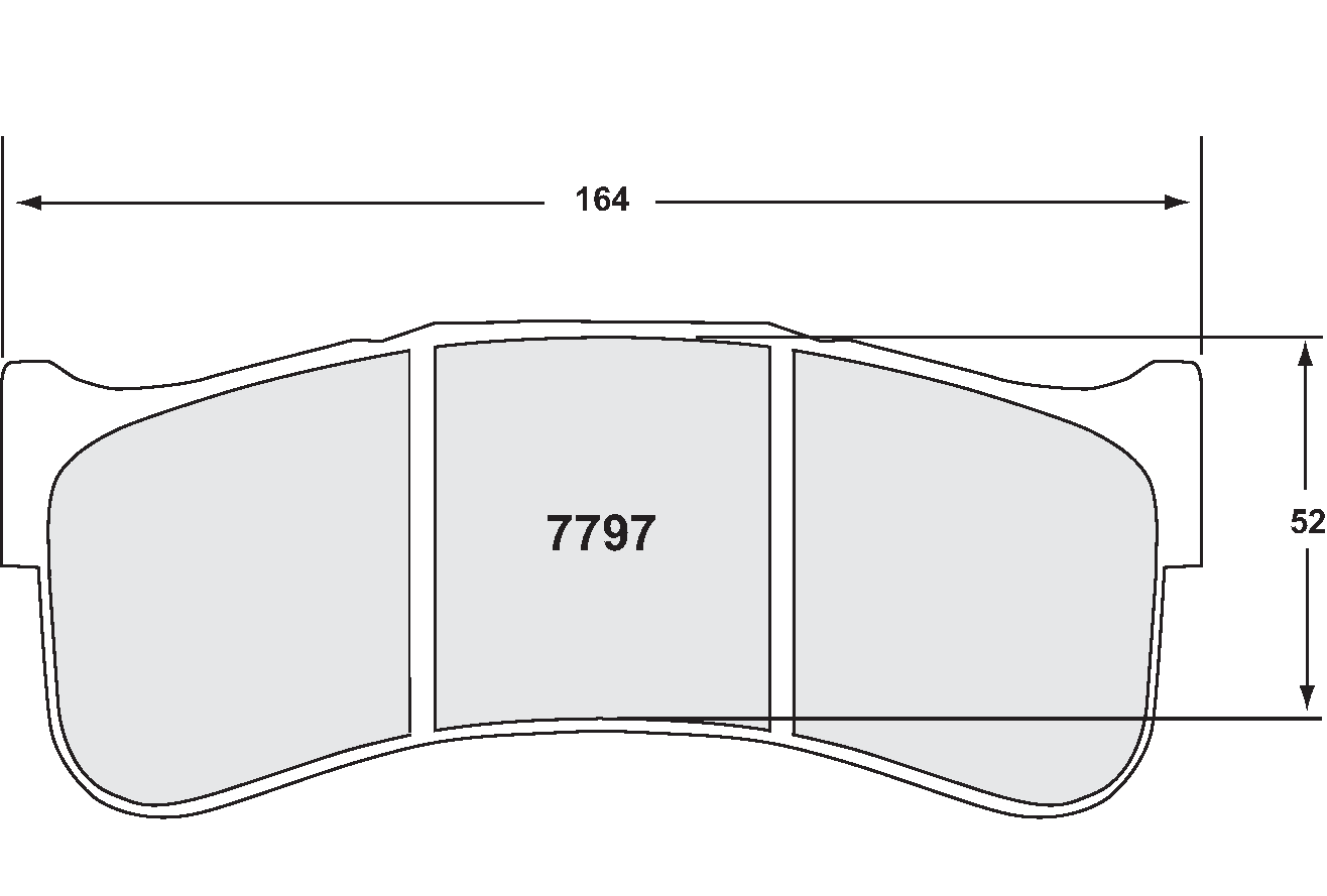 PFC 7797.01.23.44 Brake pads RACE 01 CMPD 23MM PORSCHE 997 GT3 Grand AM (2008-10 Sprint) Photo-0 