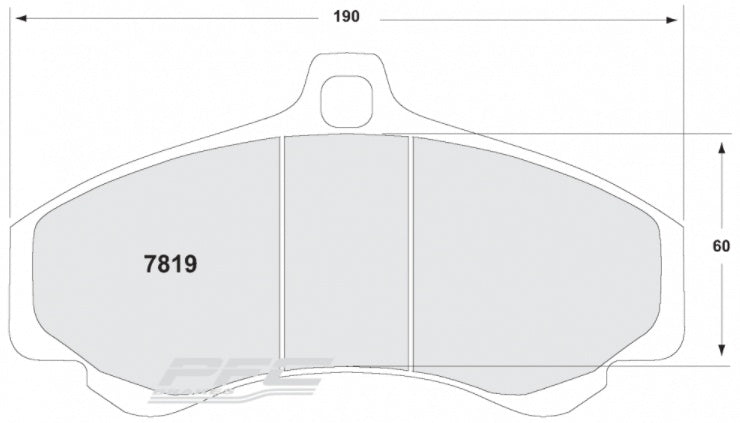 PFC 7819.08.19.44 Front brake pads RACE 08 CMPD 19mm PORSCHE 996 GT2/GT3 Mk2/997 GT3/Turbo Photo-0 