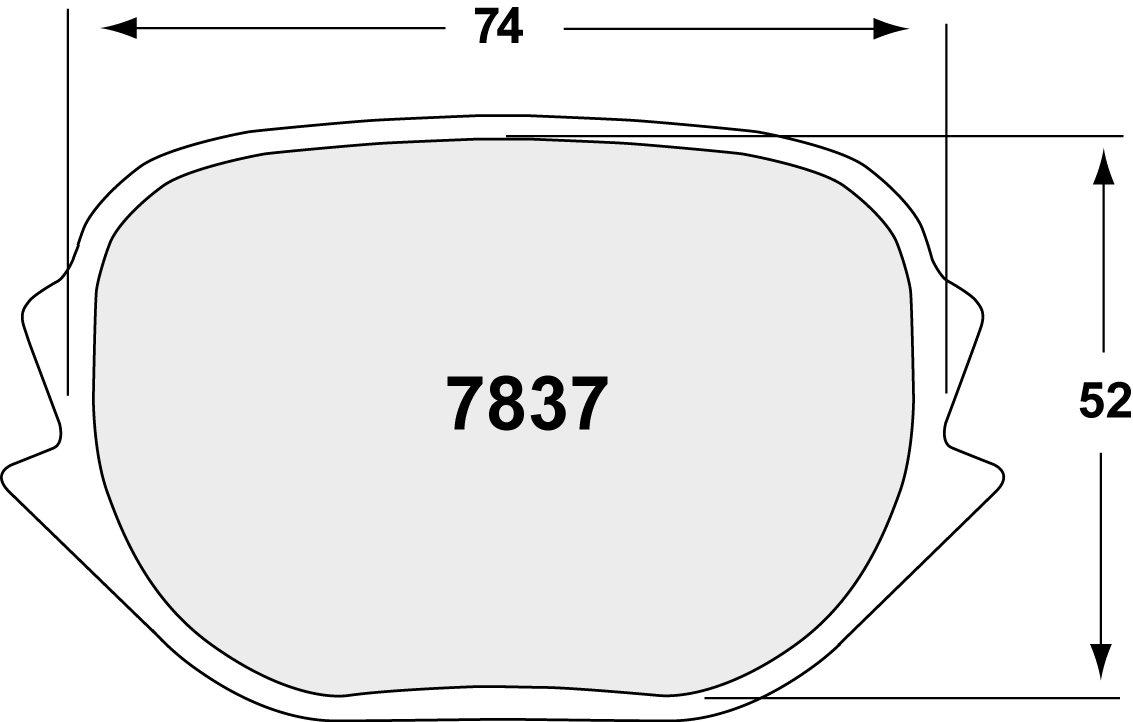 PFC 7837.07.28.44 Brake pads RACE 07 CMPD 28MM ZR26, ZR28 & ZR35 s (52mm radial depth) Photo-0 