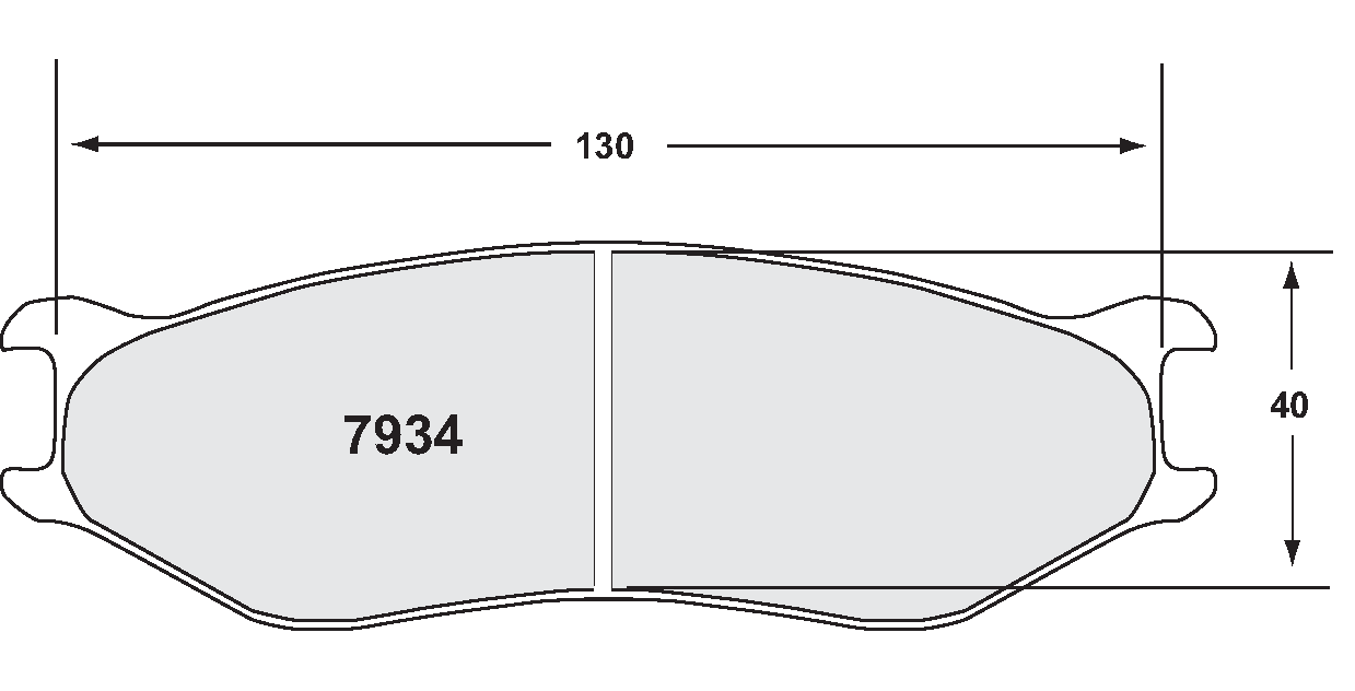 PFC 7934.11.19.44 Brake pads RACE 11 CMPD 19MM ZR34, ZR41 & ZR94 s (40mm radial depth) Photo-0 