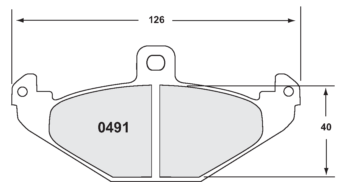 PFC 0491.08.13.44 Rear Brake Pads for DODGE Viper 8.0 1992-2002 Brembo (08 Compound, 13 mm) Photo-0 