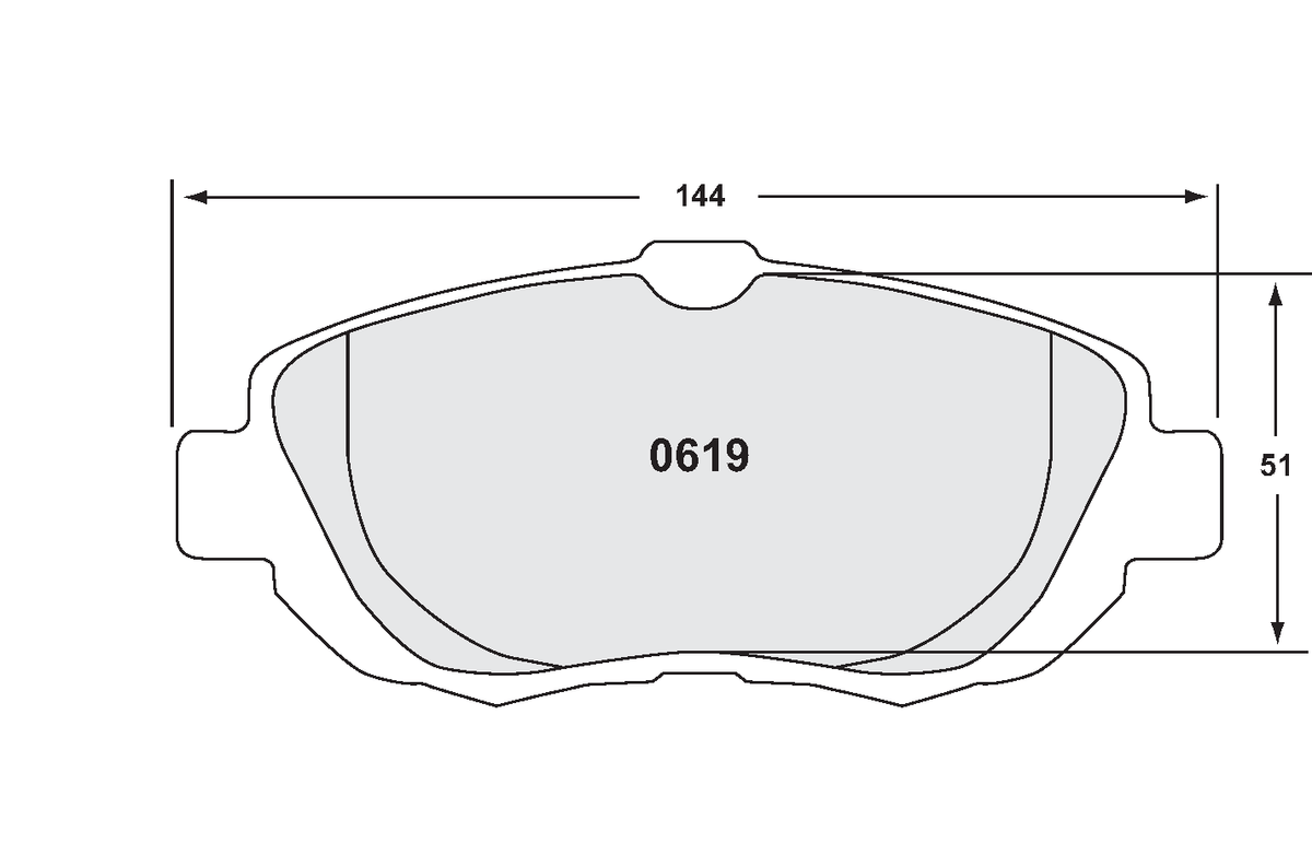 PFC 0619.10 Front Brake Pads for LEXUS IS300 / GS300 / GS400 / GS430 V6 (11 Z-Rated Compound) Photo-0 