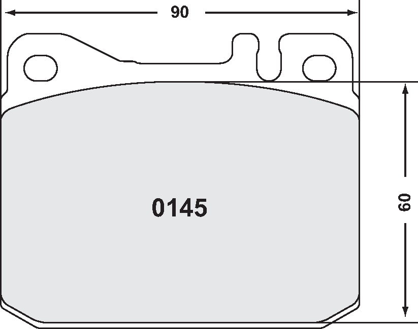 PFC 0145.10 Front Brake Pads for MERCEDES-BENZ 220 1968-1973 / 240D (Z-RATED Compound, 15mm) Photo-0 