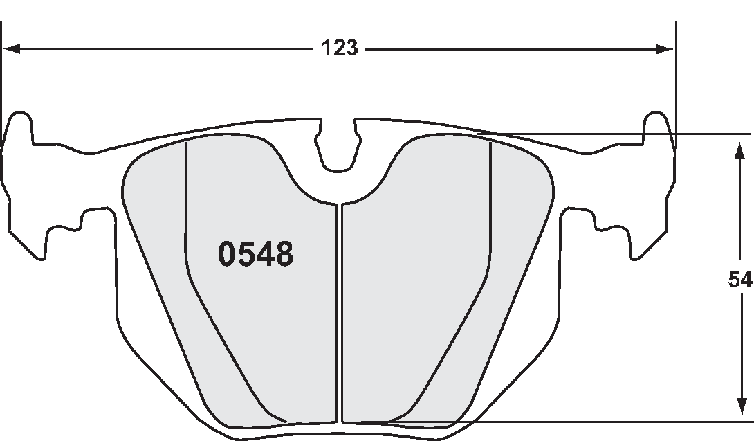 PFC 0548.11.16.44 Rear Brake Pads for BMW 330i (E46) / M3 (E46) / Z4 M Coupe (11 Compound, 16mm) Photo-0 