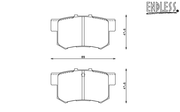 ENDLESS EP312SSY Rear brake pads ACURA RSX TYPE-R/HONDA ACCORD/CR-Z ZF1/CIVIC Si Photo-0 