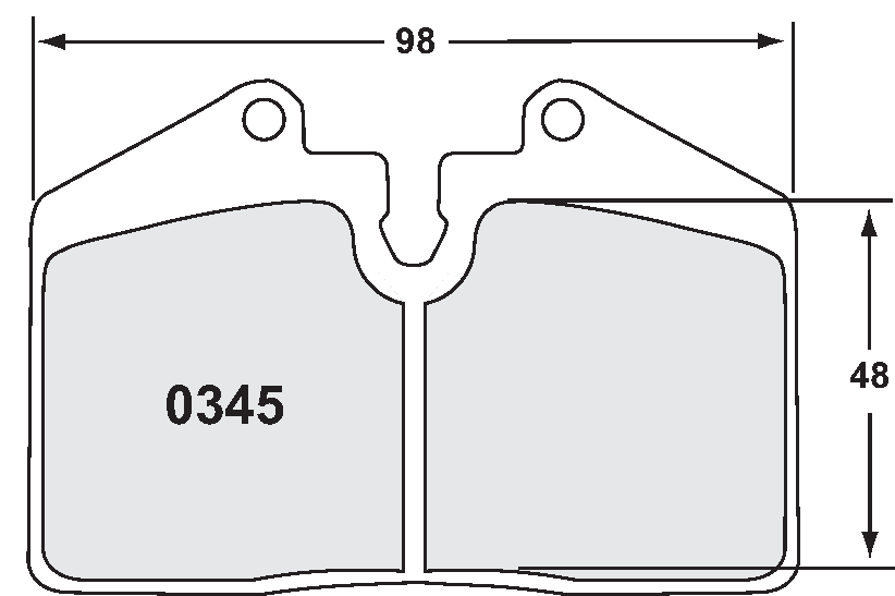 PFC 0345.08.17.44 Rear Brake Pads RACE 08 CMPD 17 mm for PORSCHE 911 Carrera (993) / Turbo / Turbo S (964) Photo-0 