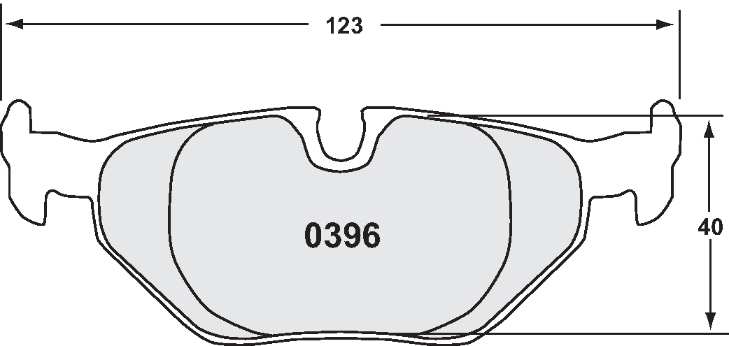 PFC 0396.08.17.44 Rear brake pads RACE 08 CMPD 17mm BMW 1 Series 120d/130i 06-12 E81/E87 Photo-0 