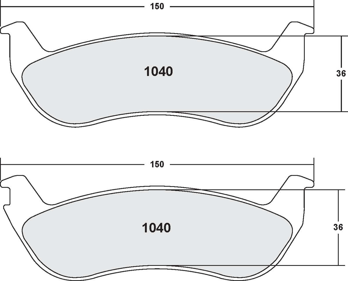 PFC 1040.22 Rear Brake Pads for FORD Ranger 2010-2011 (Z-Rated Compound) Photo-0 