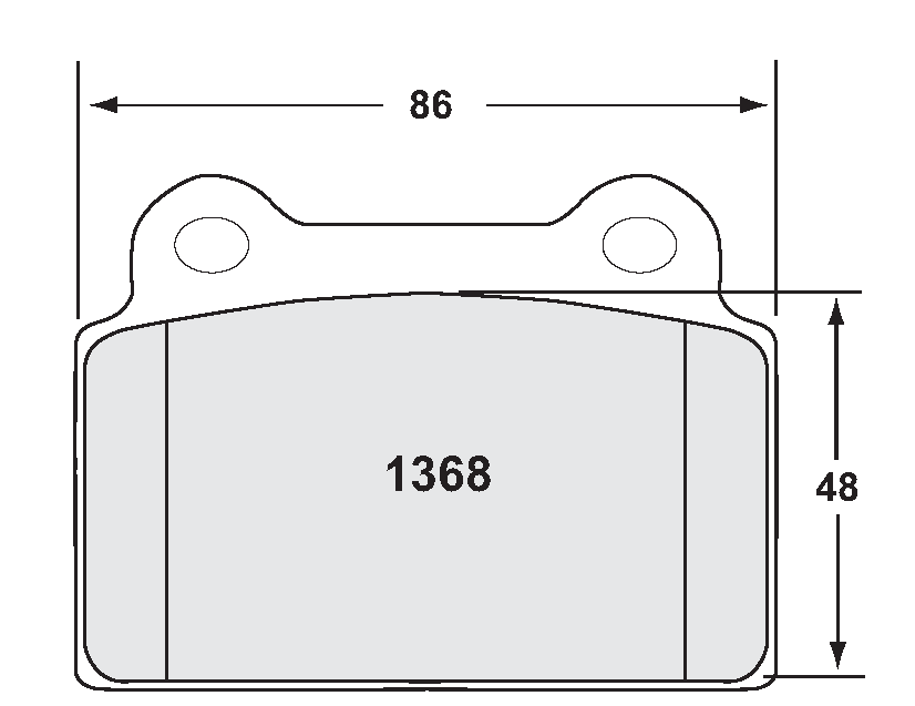 PFC 1368.01.14.44 Brake pads RACE 01 CMPD 14MM rear MITSUBISHI Evo X 2008- Photo-0 