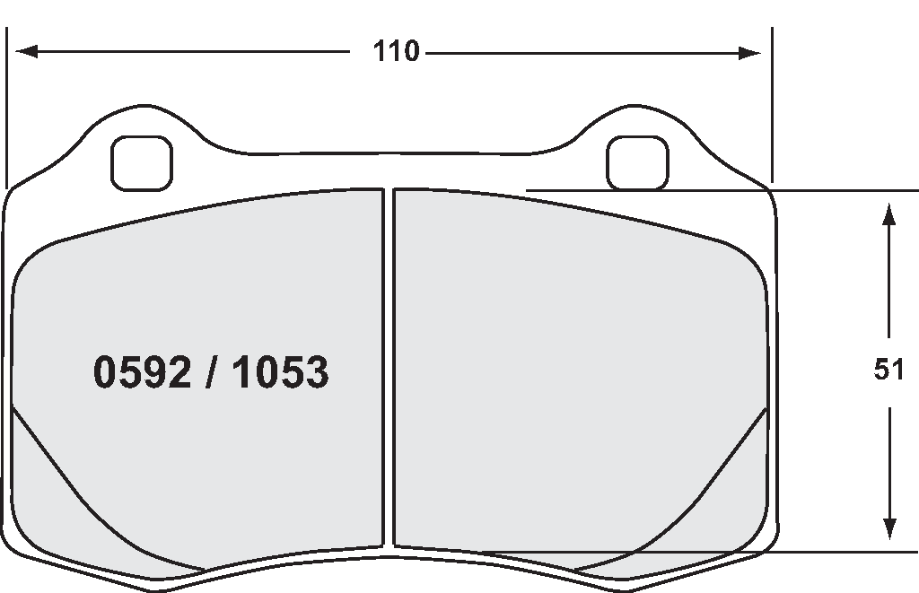 PFC 0592.11.15.44 Brake pads RACE 11 CMPD 15MM front DODGE Viper 8.0 1992-99 Photo-0 