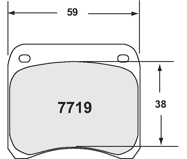 PFC 7719.11.11.44 Brake pads RACE 11 CMPD 11MM rear RENAULT Clio S1600 (11mm) Tarmac Photo-0 