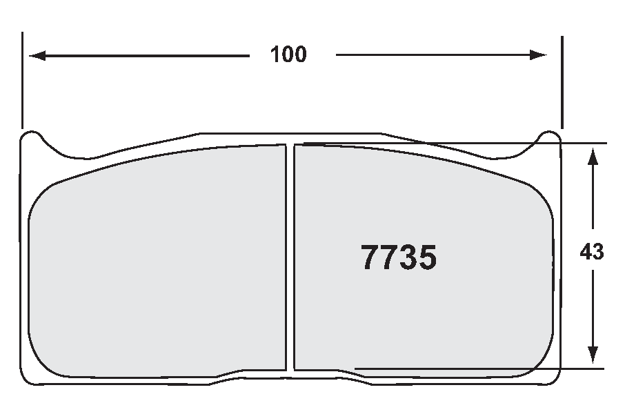 PFC 7735.97.20.34 Brake pads RACE 97 CMPD 20MM rear MITSUBISHI Evo (Gravel/Tarmac) Group N Photo-0 