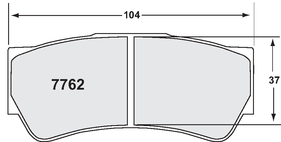 PFC 7762.01.16.44 Brake pads RACE 01 CMPD 16MM Brembo mula 3 (16mm) Dallara F312 Photo-0 