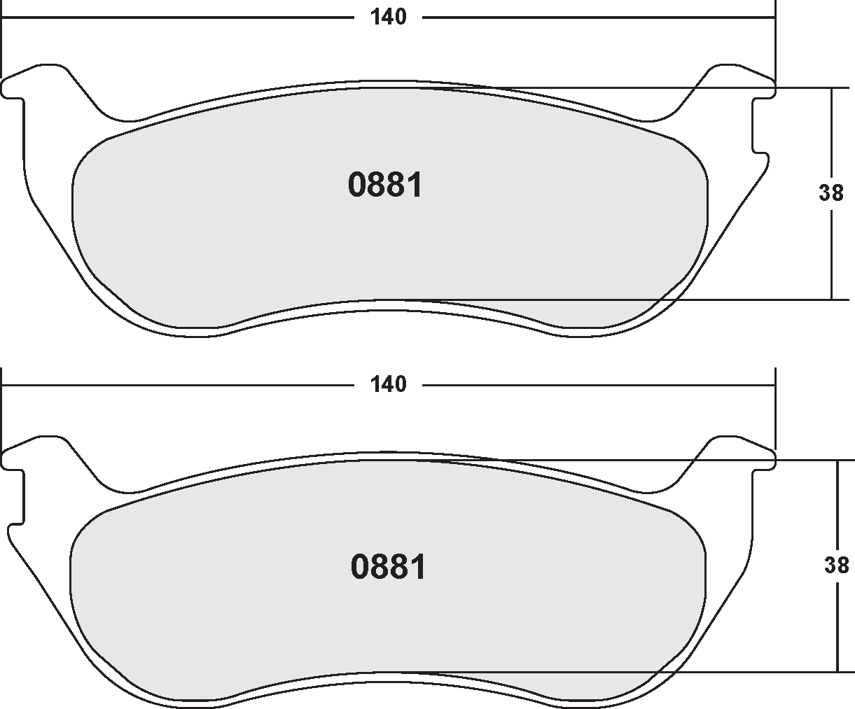 PFC 0881.22 Rear Brake Pads for FORD Explorer 2002-2005 Photo-0 