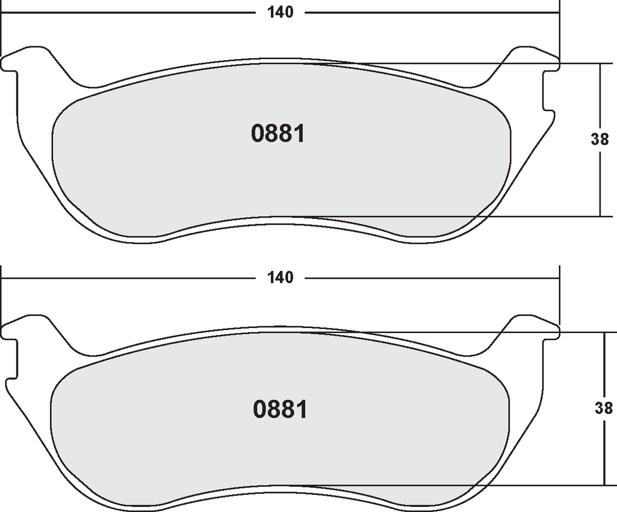 PFC 0881.22 Rear Brake Pads for FORD Explorer 2002-2005 Photo-0 