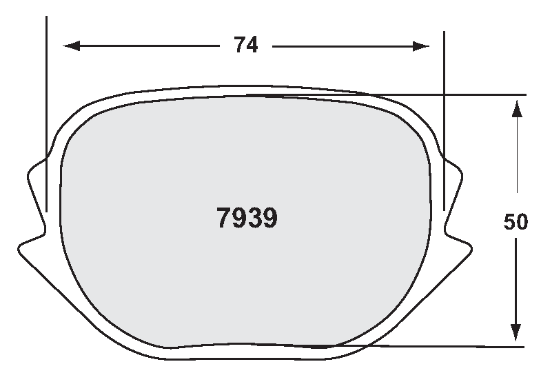 PFC 7939.01.23.44 Brake Pads for ZR39 Caliper (01 Compound, 23 mm) Photo-0 