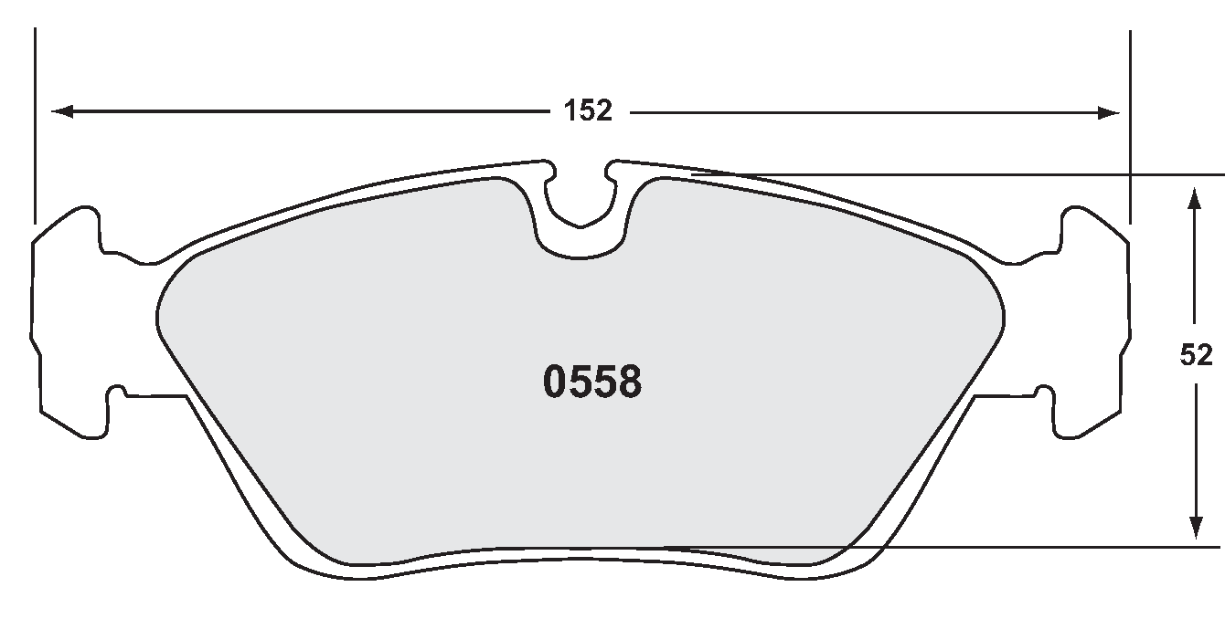 PFC 0558.08.18.44 Front brake pads RACE 08 CMPD 18mm BMW 1 Series 2008- E87/Z4 E85/E86 Photo-0 