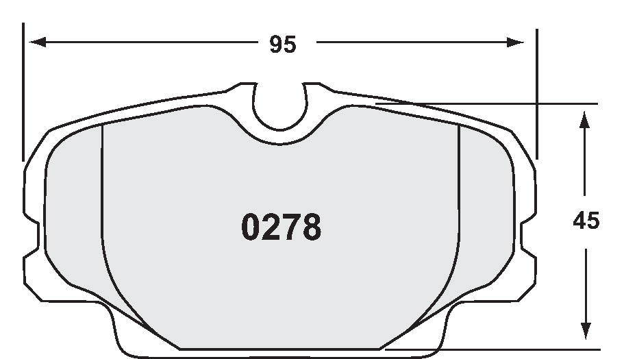 PFC 0278.08.17.44 Front brake pads RACE 08 CMPD 17mm MERCEDES-Benz W201 190 1.8/2.0/2.3 Photo-0 