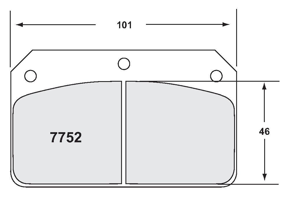 PFC 7752.01.12.44 Brake pads RACE 01 CMPD 12MM Wilwood 4-piston Photo-0 