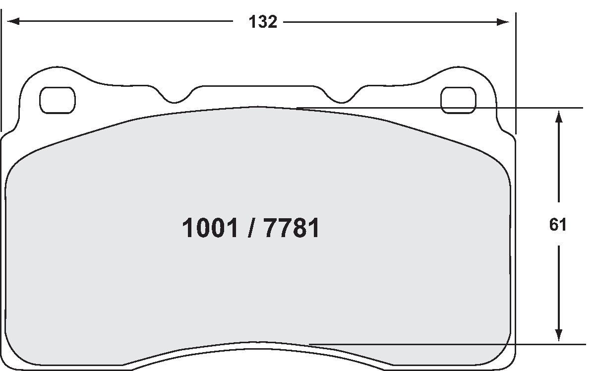 PFC 7781.08.15.44 Front brake pads 08 CMPD 15mm SUBARU STI / MITSUBISHI EVO Photo-0 