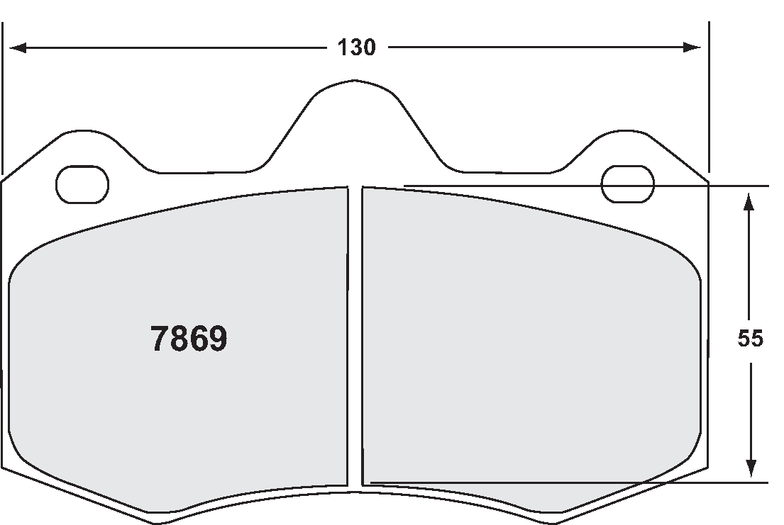 PFC 7869.08.17.44 Front Brake pads RACE 08 CMPD 17mm LOTUS Evora 3.5 2009 GTS AP 4-piston (17mm) Photo-0 