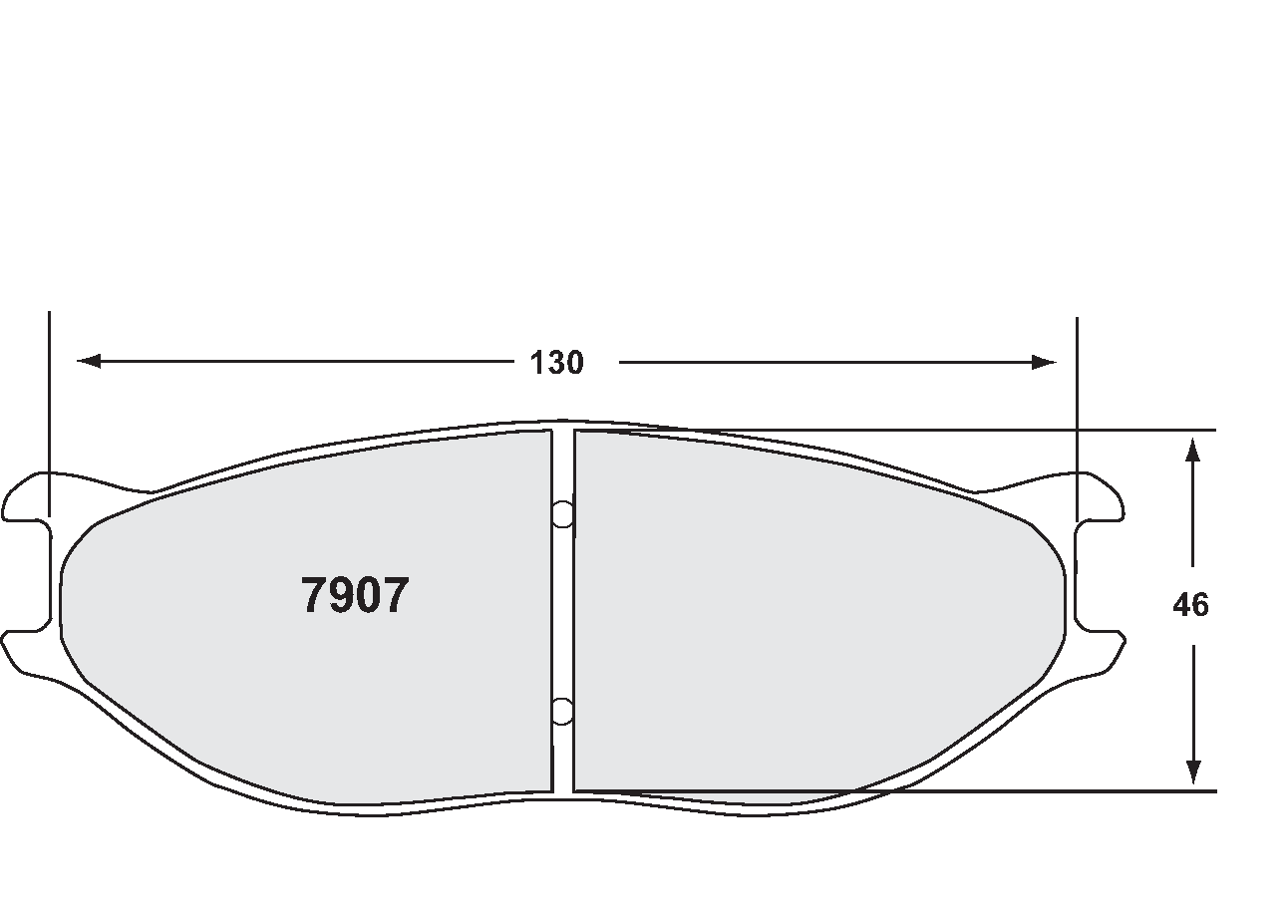 PFC 7907.01.19.34 Brake pads RACE 01 CMPD 19MM ZR34, ZR41 & ZR94 s (46mm radial depth) Photo-0 