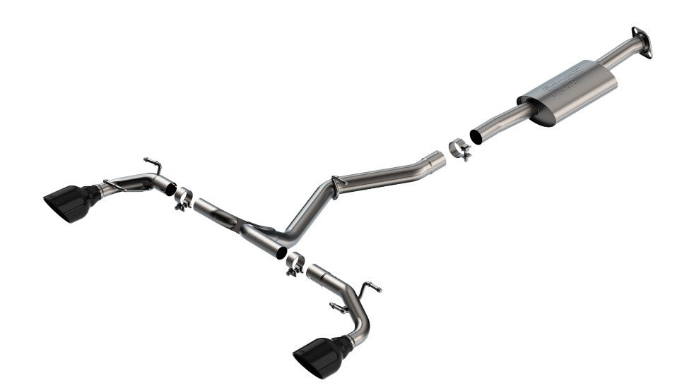 BORLA 140909BC Cat-Back Exhaust System S-Type Black Chrome for SUBARU BRZ, TOYOTA GR 86 2022 Photo-0 