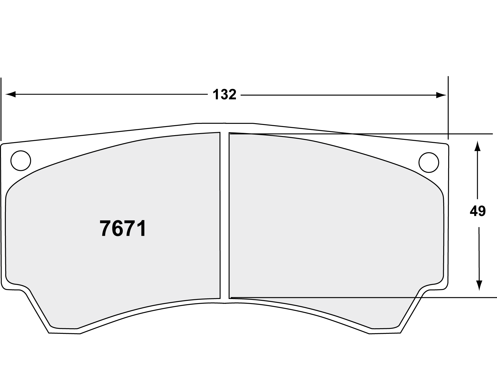 PFC 7671.11.15.44 Brake pads RACE 11 CMPD 15MM rear MITSUBISHI Evo 5-9 Alcon Photo-0 