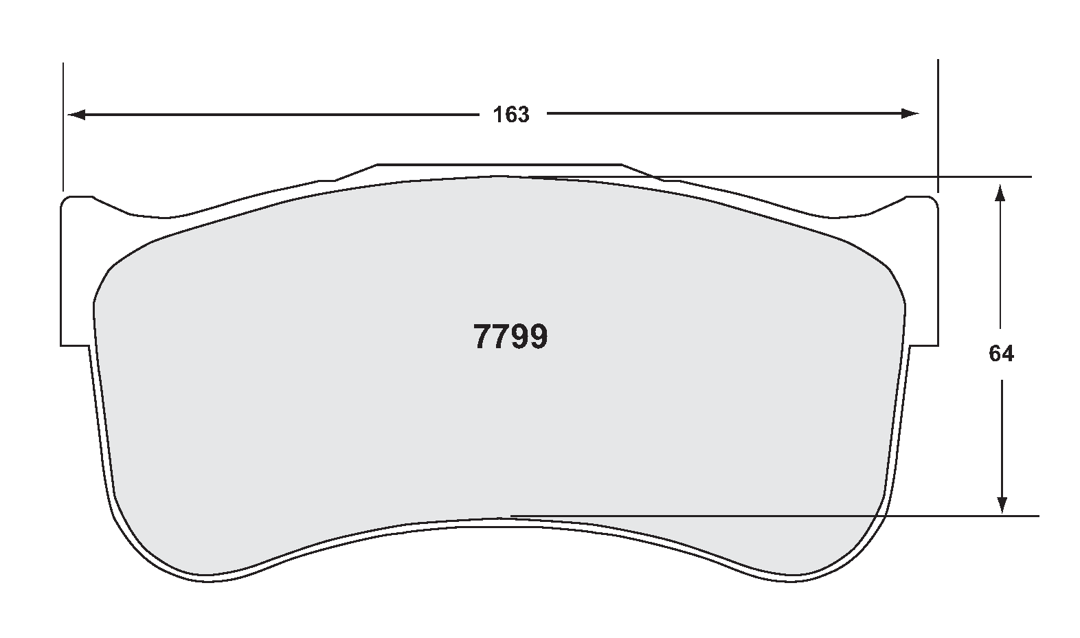 PFC 7799.12.29.44 Brake pads RACE 12 CMPD 29mm NISSAN GT-R35 GT3 (Brembo 6-piston caliper) Photo-0 