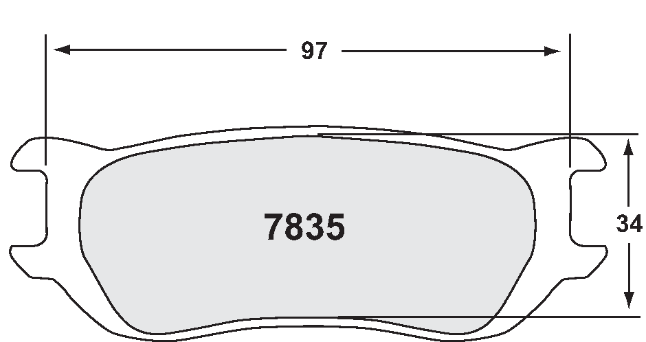 PFC 7835.11.18.44 Brake pads RACE 11 CMPD 18MM ZR24 & ZR43 s (34mm radial depth) Photo-0 