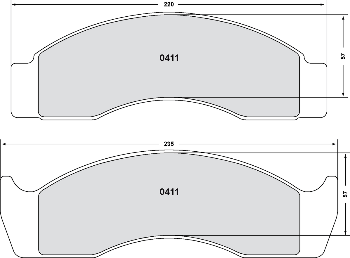 PFC 0411.22 Brake Pads for FORD E450 SD 1996-2007 (Z-Rated Compound) Photo-0 
