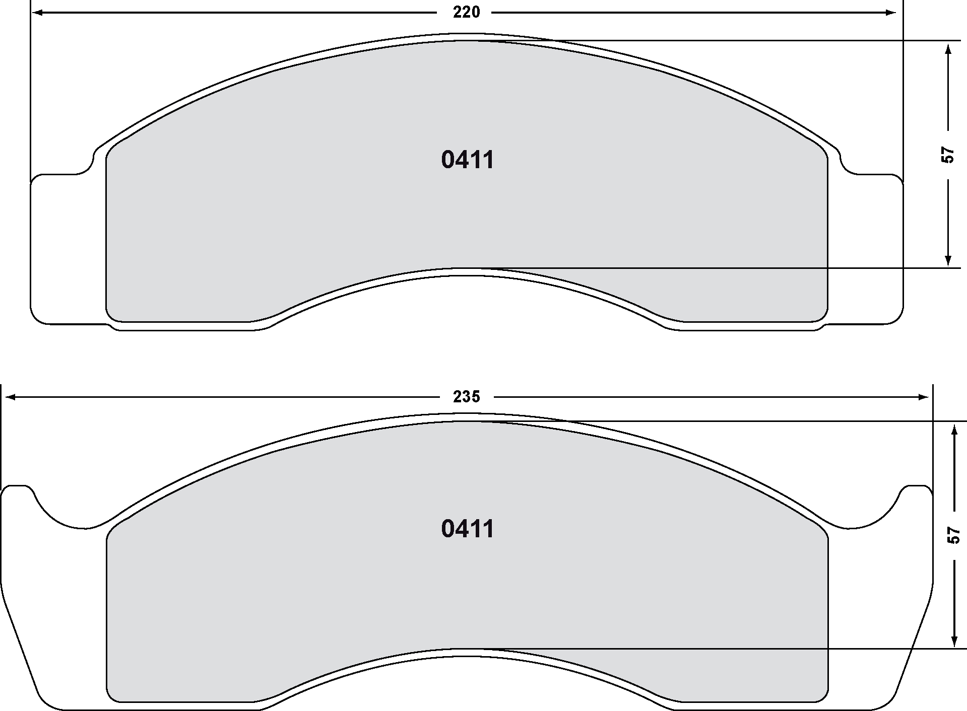 PFC 0411.22 Brake pads Z-RATED CARBON METALLIC D E450 SD (96-07) Photo-0 