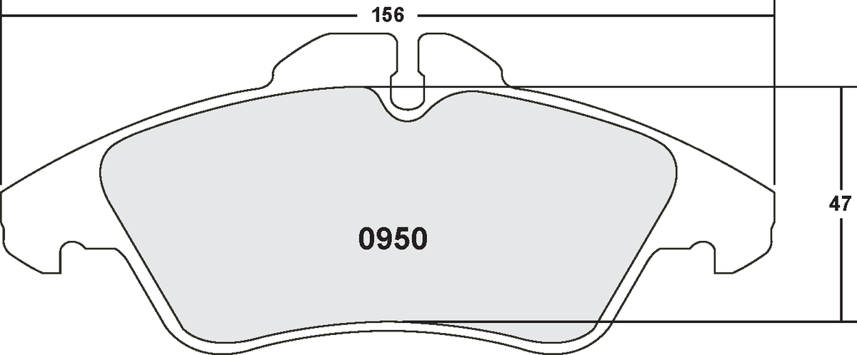 PFC 0950.10 Brake Pads for MERCEDES-Benz Sprinter 300 Series (Z-Rated Compound) Photo-0 